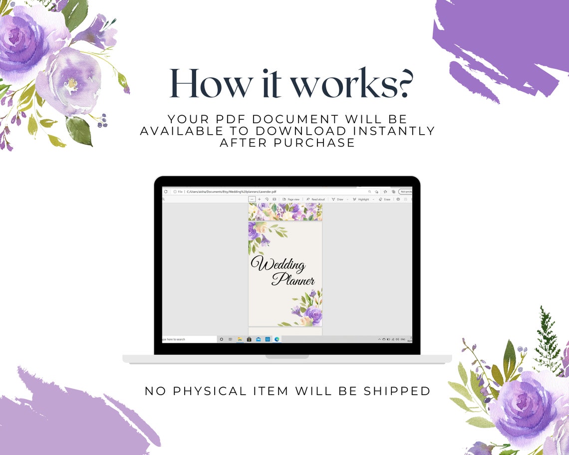 Purple Wedding Planner Detailed Printable Wedding Planner - Etsy