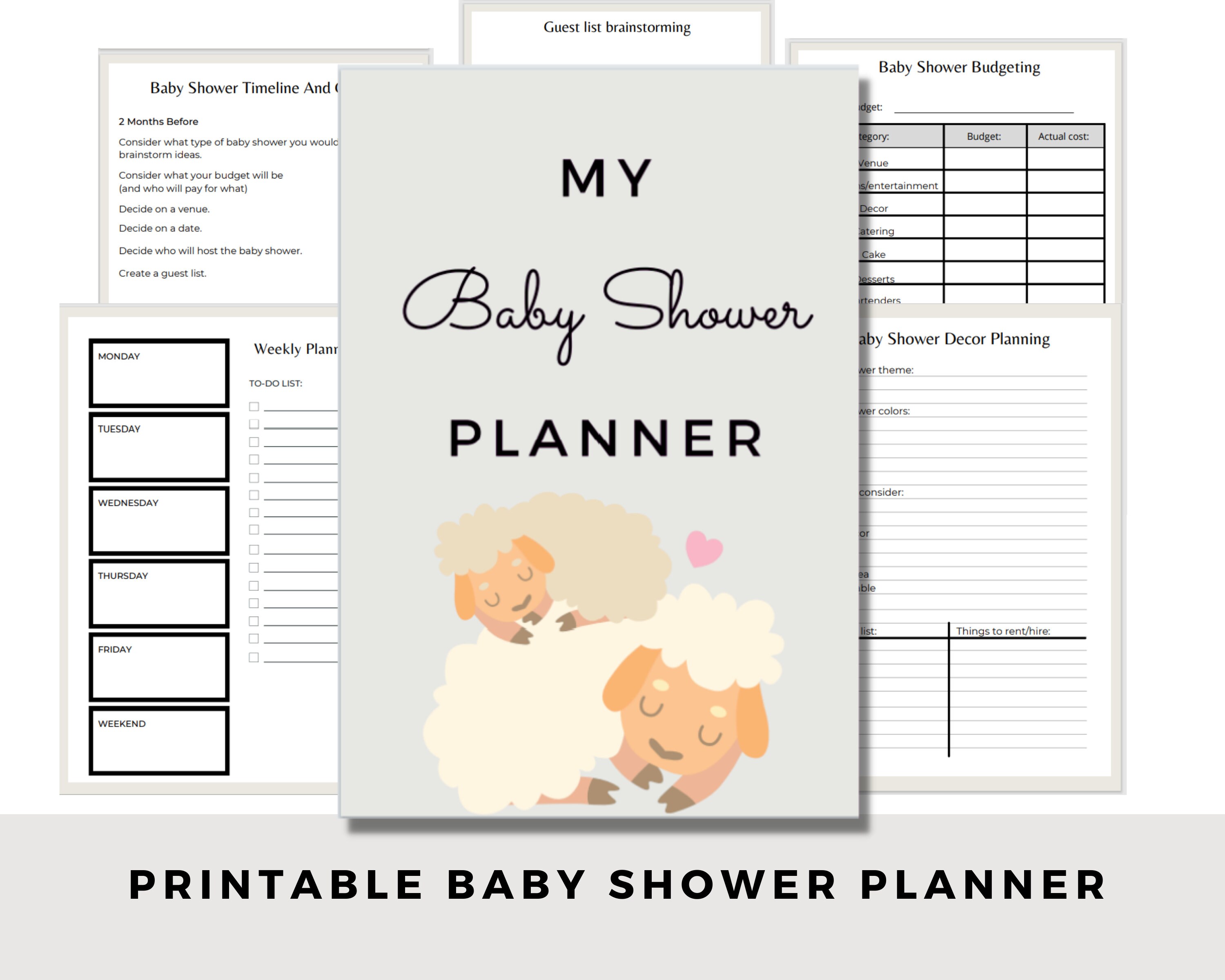 Baby Shower Planner Printable Pdf Baby Shower Planner Baby - Etsy UK