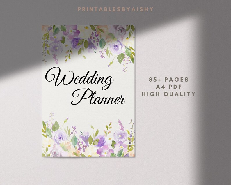 Purple Wedding Planner, Detailed Printable Wedding Planner Available to ...