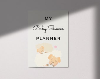 Baby shower planner printable, pdf baby shower planner, baby shower checklist, printable baby shower pdf, instant download