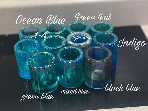 Comes boxed Glitter resin shot glasses Blue Comes boxed Glitter resin shot glasses Blue