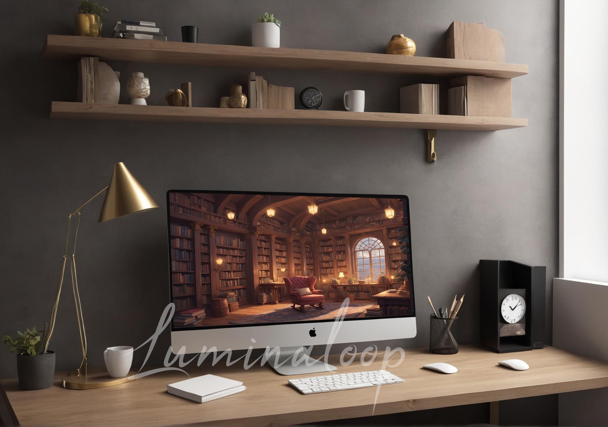 Image Library Overlay Magical Library Animated Backgrounds: Cozy Lofi Stream Overlays - Etsy