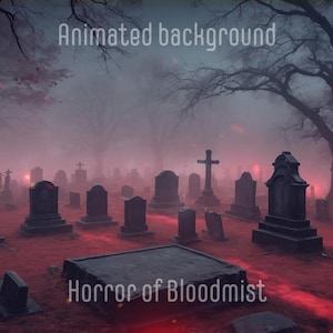 ANIMATED BACKGROUND | Horror of Bloodmist | Lofi Cozy Fantasy Looped Vtuber Twitch Stream Overlay halloween Background