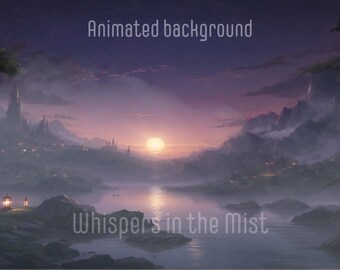 ANIMIERTER HINTERGRUND | Flüstert im Nebel| Lofi Landschaft Gemütlich Geschlungen Vtuber Twitch Stream Overlay Hintergrund