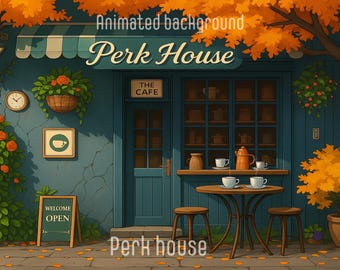 ANIMATED BACKGROUND | Perk house | Lofi Cozy Fantasy Looped Vtuber Twitch, Youtube Stream Overlay Background