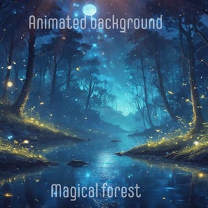 アニメーション背景 | 魔法の森 | Lofi Cozy Fantasy ループ Vtuber Twitch ストリーム オーバーレイ背景