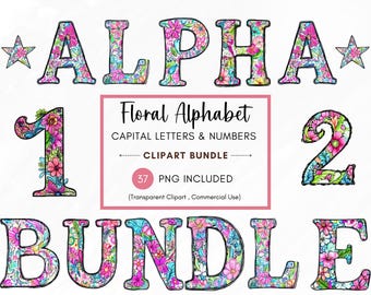 Paisley Floral Alpha Doodle Letters PNG, Floral Alphabet PNG, Alphabet and Numbers, Floral Numbers PNG, Alpha Doodle Letters, Commercial Use