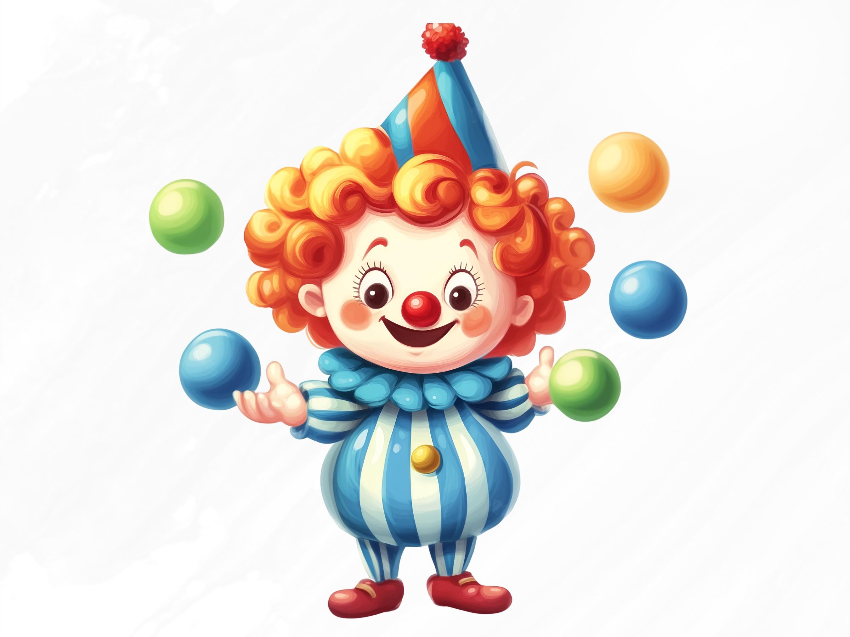 Circus Clipart Bundle, Cute Carnival Pngs With Animals Clowns, 75 ...