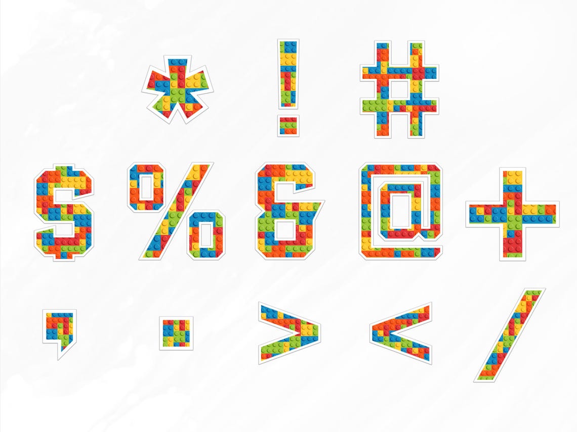Blocks Alphabet PNG Clipart Bundle | Colorful Building Block Letters ...