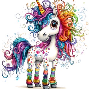 15 Regenbogen Einhorn Clipart PNG, Einhorn Png, schrulligen Einhorn PNG Kawaii Einhorn schrulligen Einhorn Clipart, transparenten Hintergrund, kommerzielle Nutzung