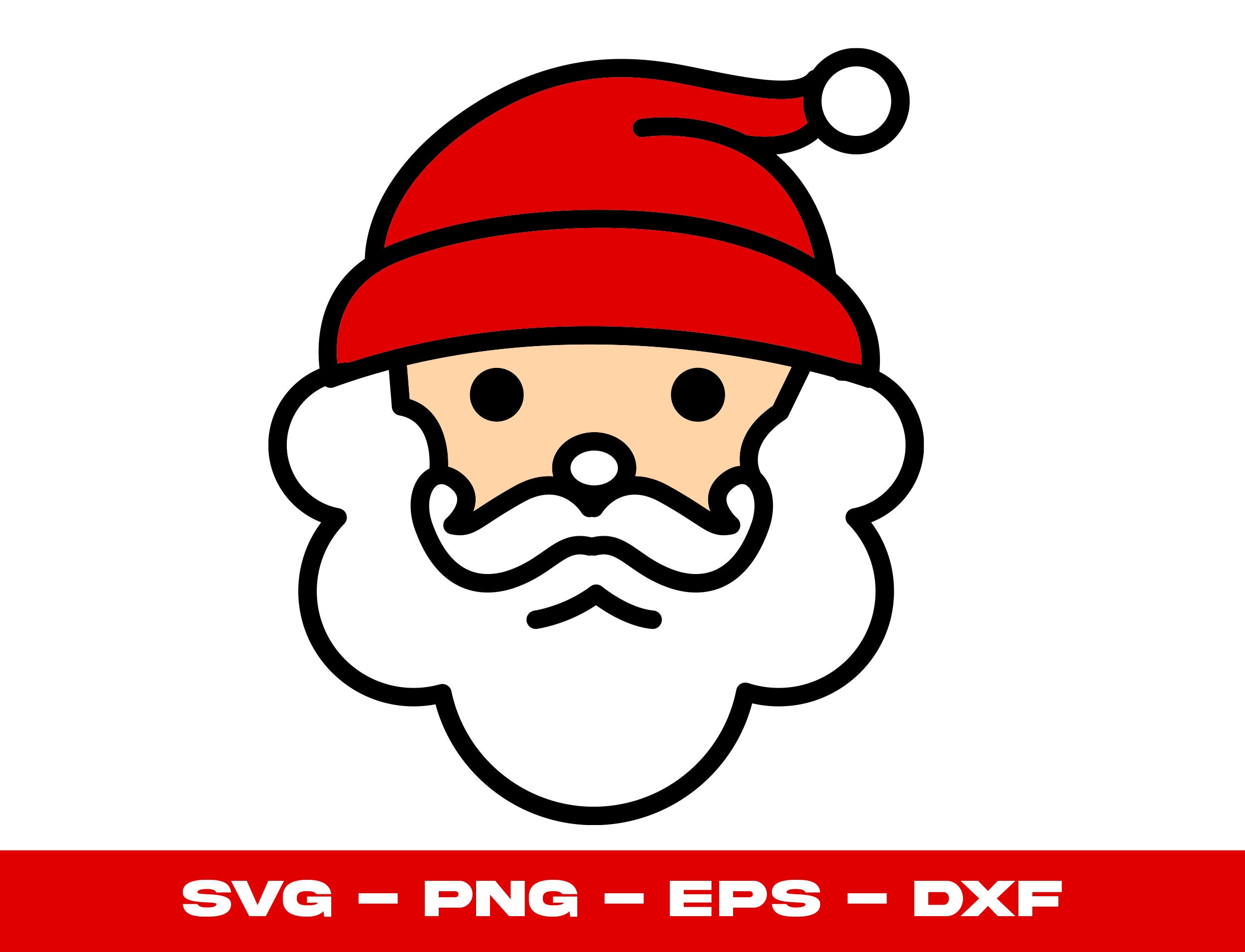 Santa Face Svg, Santa Claus Svg, Christmas Svg, Santa Head Svg, Funny