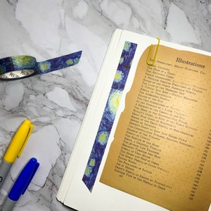 Van Gogh Washi Tape - The Starry Night - Stationery Tape -  Adhesive Tape - Masking Tape - Journal Washi Tape - Planner Tape -Papercraft