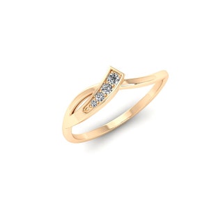 14K Gold Minimalist Moissanite Engagement Ring for Women, Bridesmaid Ring, Dainty 925 Sterling Silver Stackable Ring, Statement Promise Ring