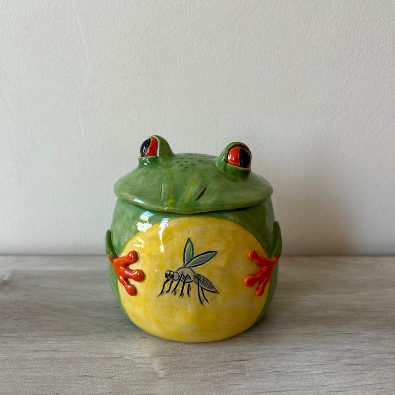 Frog Cookie Jar - Etsy
