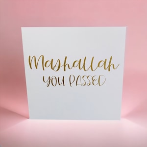 Mashallah, je bent geslaagd voor een wenskaart
