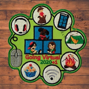 Going Virtual 2020 / 2021 Badge / Patch (Scouts, Guides)