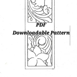 Tooling pattern for a money clip wallet. Floral tooling pattern #002