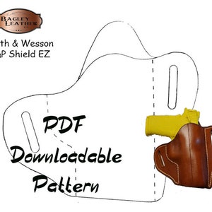 Modello PDF per fondina in pelle Smith and Wesson M&P Shield EZ 9