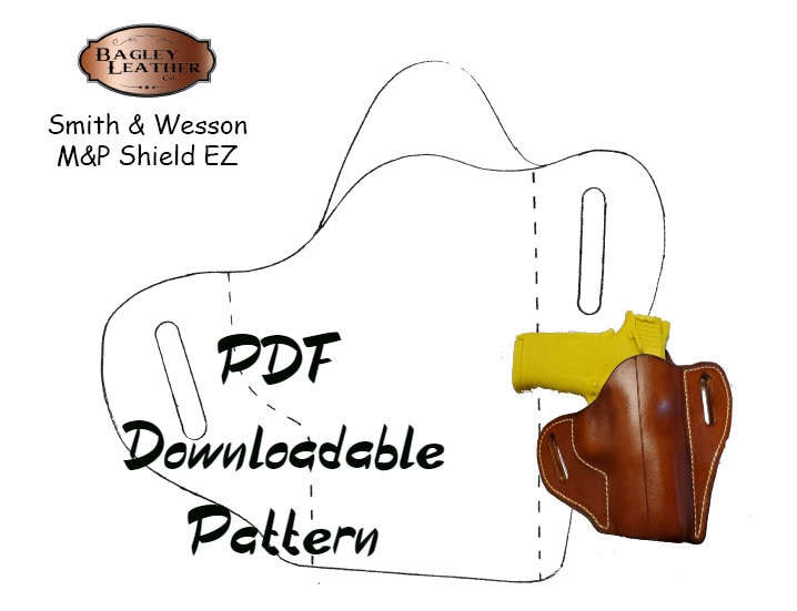 PDF Pattern for Smith and Wesson M&P Shield EZ 9 Leather Holster - Etsy pdf-pattern-for-smith-and-wesson-m-p-shield-ez-9-leather-holster-etsy