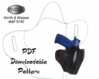 PDF Schnittmuster für Smith and Wesson M&P 9/40 Holster
