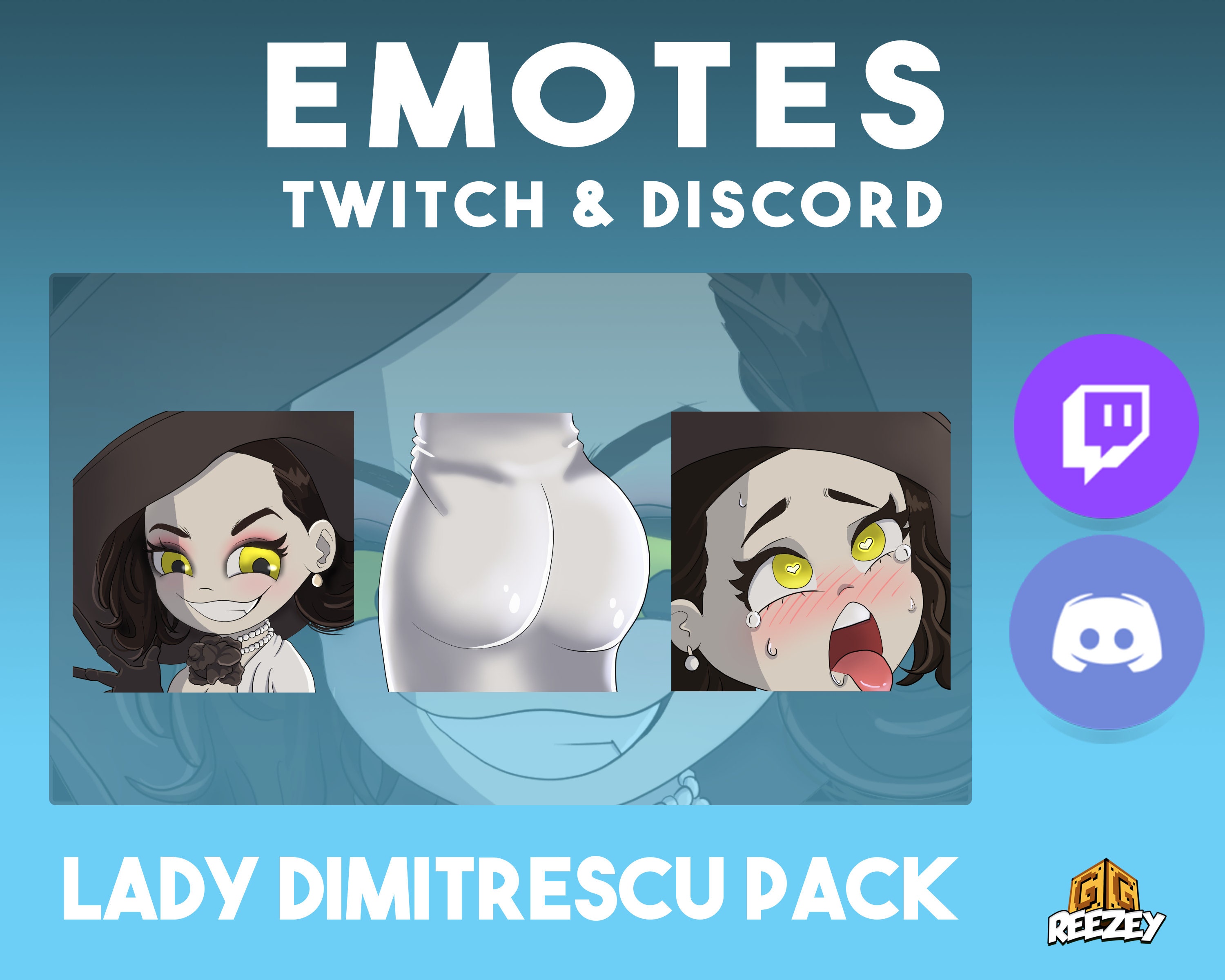 Emote, Twitch Emote, Resident Evil Emote, Lady D Emotes, Lady Dimitrescu  Emote, Re8 Emote, Village Emote, Cute Emote, Funny Emote, Kawaii - Etsy  Australia