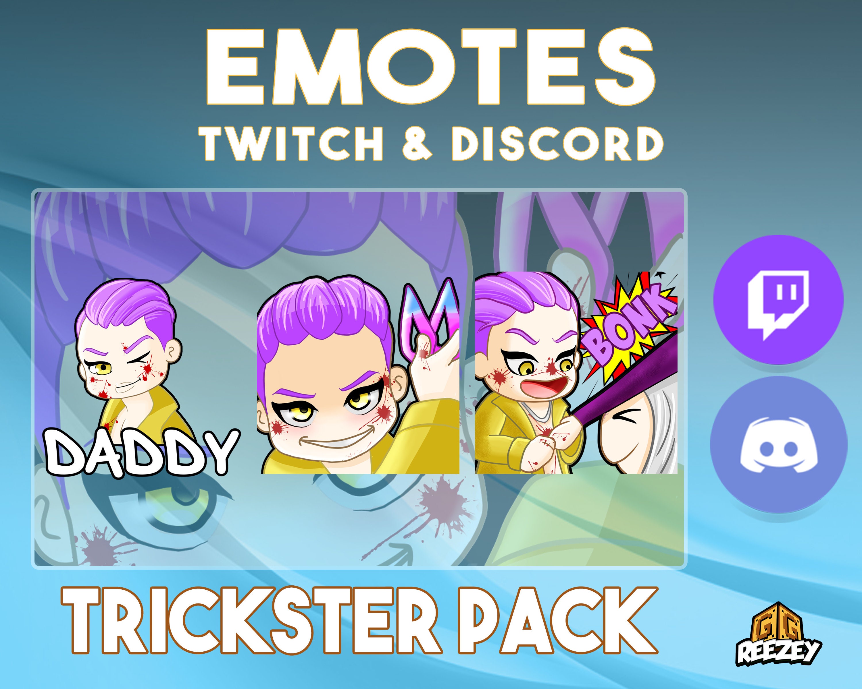 Emote Twitch Emote Trickster Emote Ji Woon Emotes Jiwoon Etsy