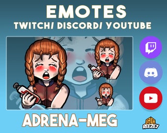 Emote, twitch emote, meg emote, meg emotes, adrenaline emote, dead by daylight emote, dbd emote, cute emote, funny emote