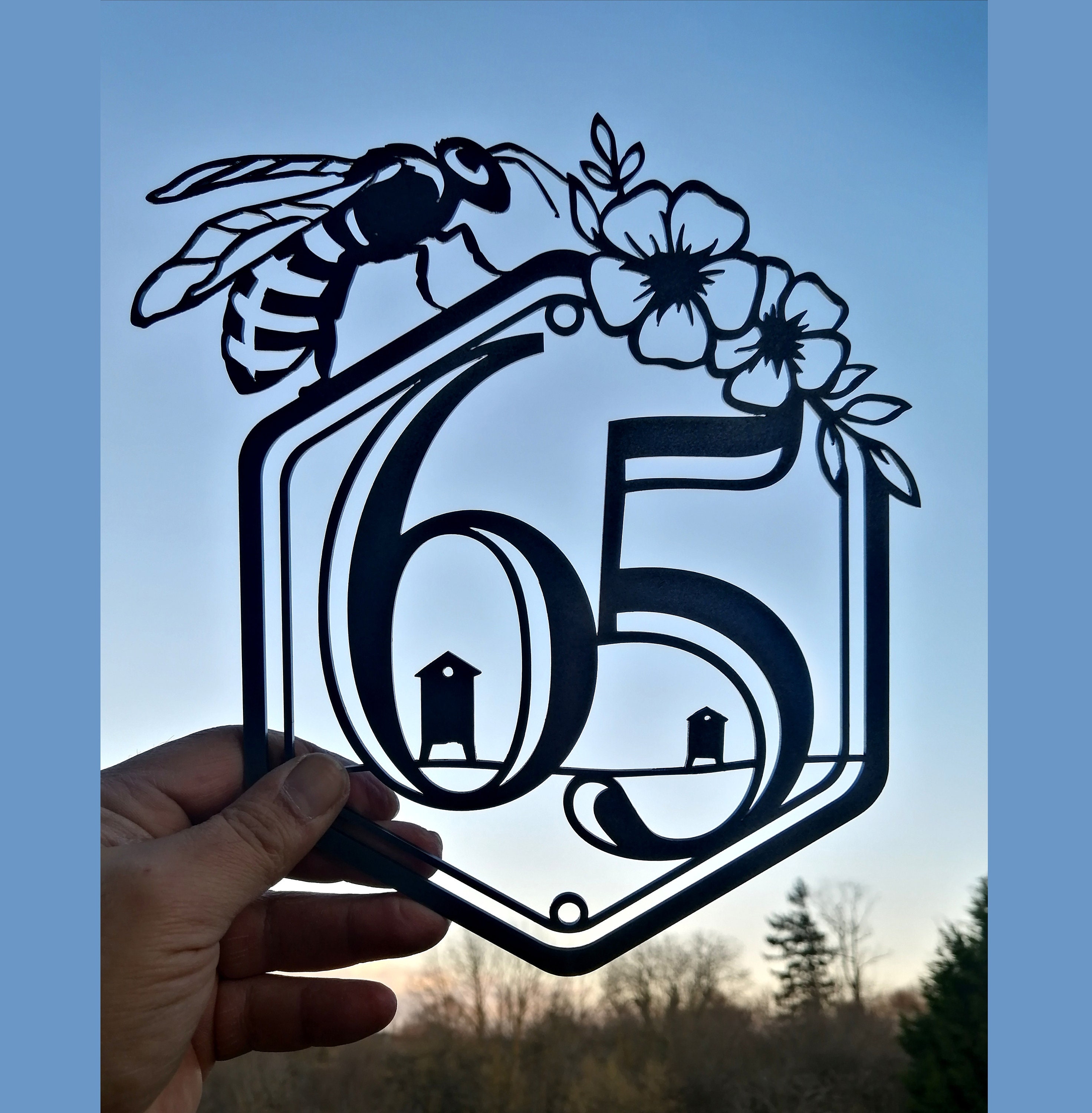 Numero Maison Abeille #1 Inox