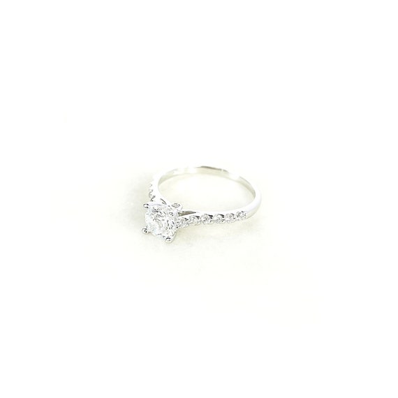 Solitaire Eternity Ring H. Etsy