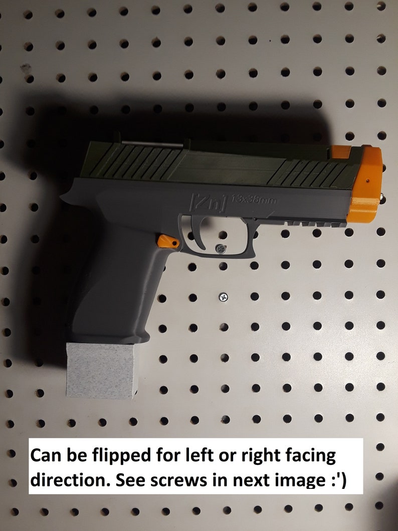 Zinc 2.0 Pegboard Mount Bracket for Nerf Style Mag Fed Foam Blasters