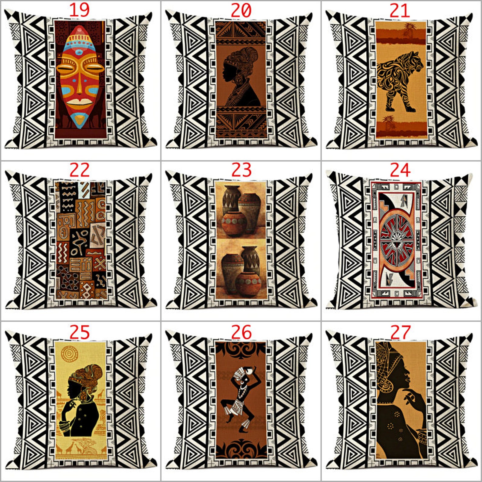 65 African Pillow Covers / Ethnic Style Pillow Cover / African Etsy