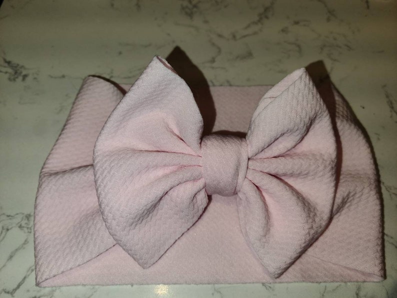 Pretty in pink big bow headwrap