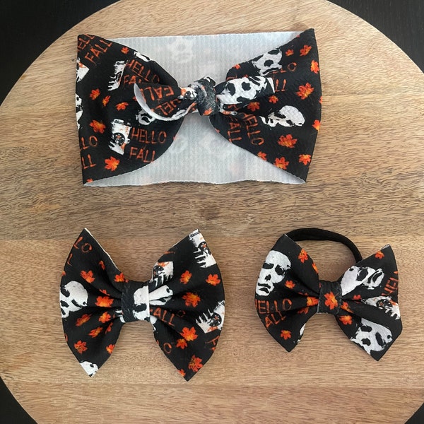 Hello fall Michael myers bows