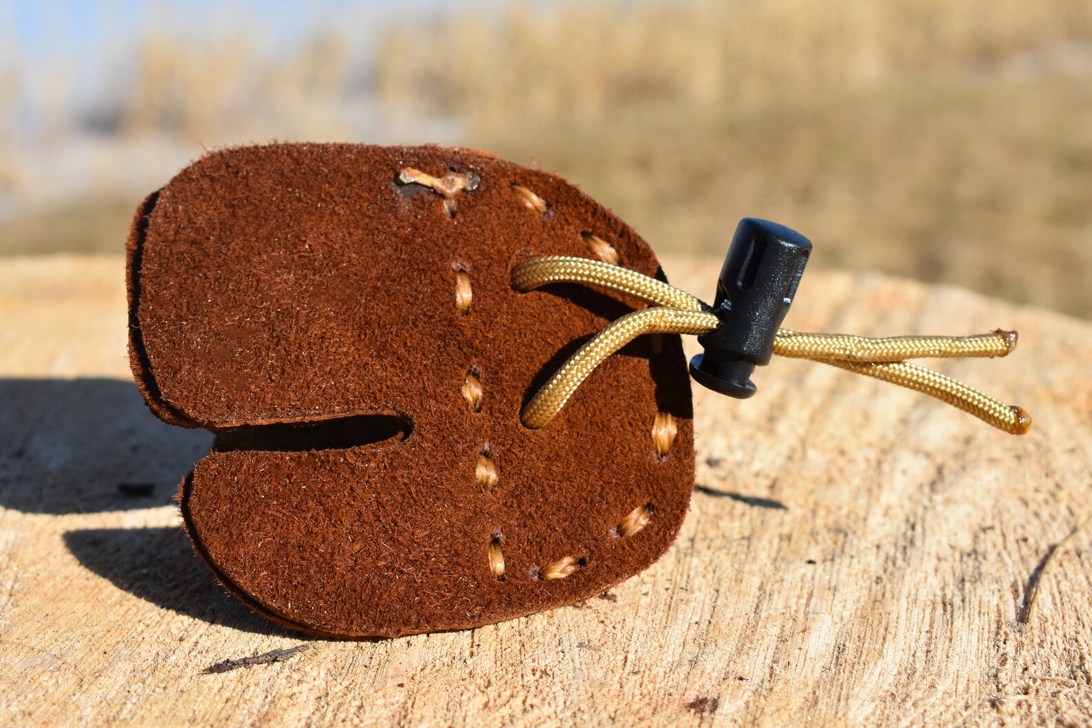 Standing Wolf Traditional Moose Leather Finger Tab for Archery Etsy