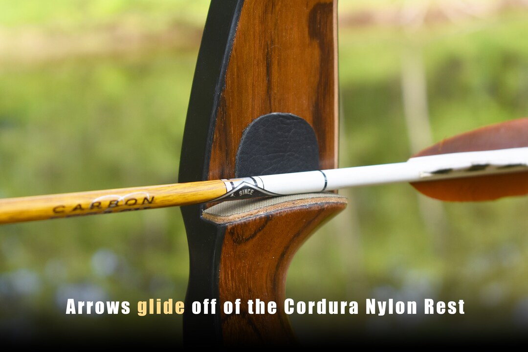 Cordura Nylon Arrow Rest and Leather Strike Plate Stick on Arrow Rest