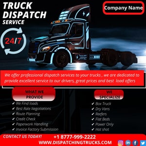 Trucking Services Flyer, Trucking Dispatch, Coaching Flyer, Webinar flyer, Trucking Business, Truck Academy Flyer, Trucking Flyer, Business