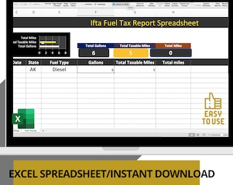 IFTA  WORKSHEET/ EXCEL