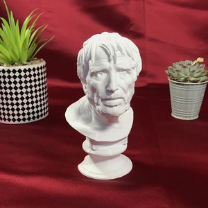 Seneca the Younger - Roman Stoic Philosopher Desktop Decoration Bust Sculpture - Decorative Art Statue