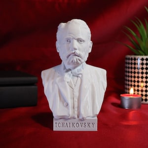Pjotr Iljitsj Tsjaikovski Russische componist Bureaubladdecoratie Bustebeeldhouwkunst - Standbeeld decoratieve kunst