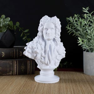 Gottfried Wilhelm Leibniz - Desktop Decoration Bust Sculpture - Decorative Art Statue