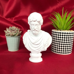 Marcus Aurelius Roman Emperor and Philosopher Desktop Decoration Bust Sculpture - Decorative Art Statue