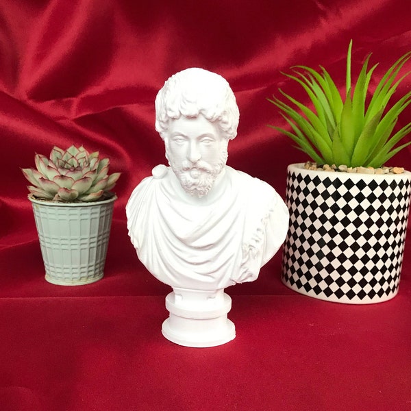 Marcus Aurelius Roman Emperor and Philosopher Desktop Decoration Bust Sculpture - Decorative Art Statue