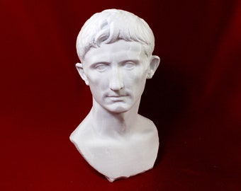 Caesar Augustus Roman Emperor Desktop Decoration Bust Sculpture - Decorative Art Statue