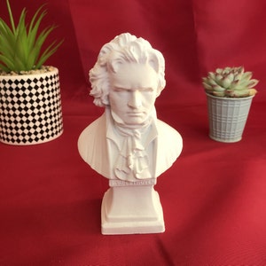 Beethoven-bureaubladdecoratie bustebeeldhouwwerk - decoratief kunststandbeeld