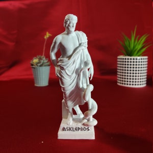 Asklepios Greek God of Medicine - Desktop Decoration Sculpture - Decorative Art Statue