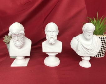 Plato, Aristotle, Socrates Bundle - Desktop Decoration Bust Sculpture - Decorative Art Statue