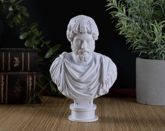 Busto decorativo de escritorio de Marco Aurelio, emperador y filósofo romano - Estatua de arte decorativo