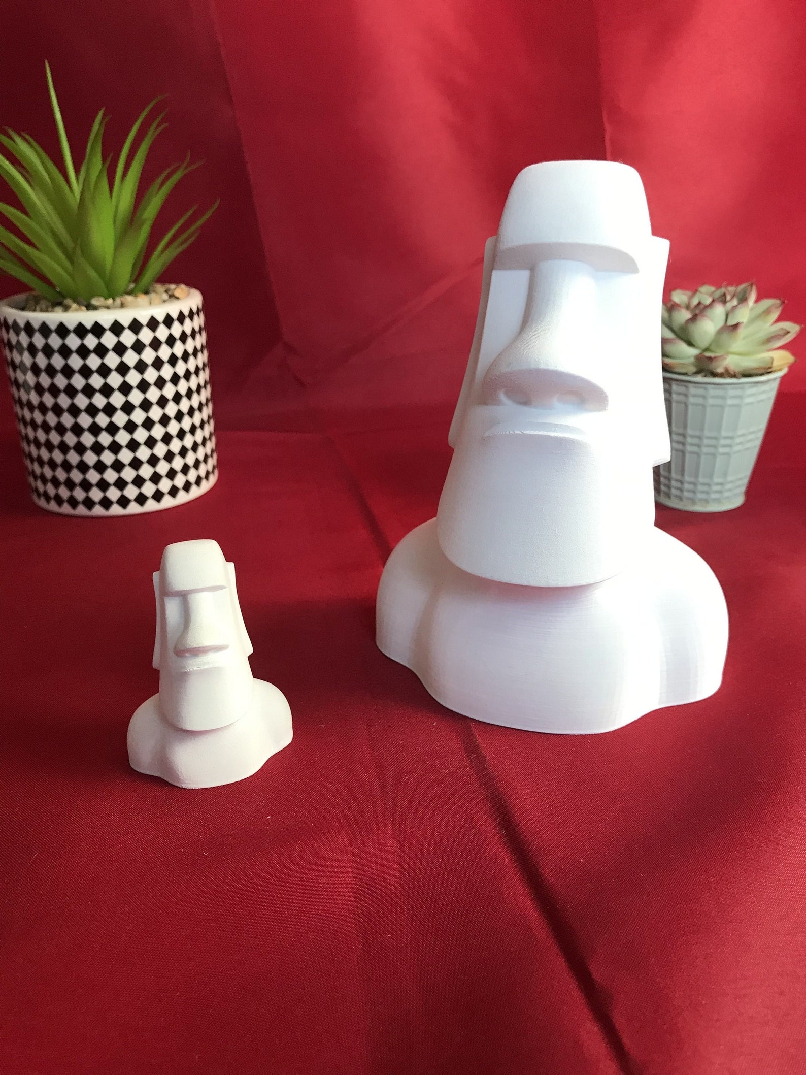 Moai Easter Island Heads Desktop Decoration Bust Sculpture Etsy