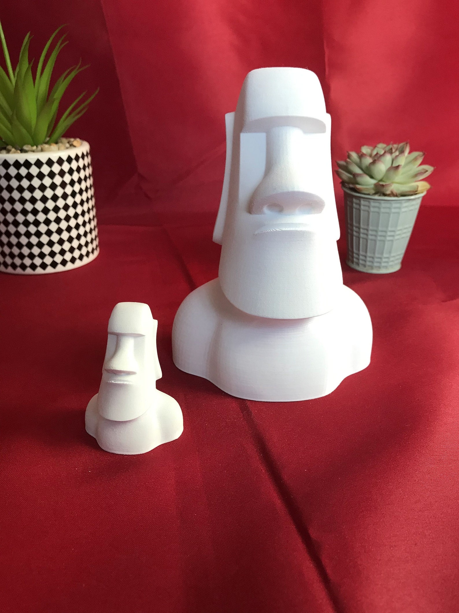 Moai Easter Island Heads Desktop Decoration Bust Sculpture Etsy