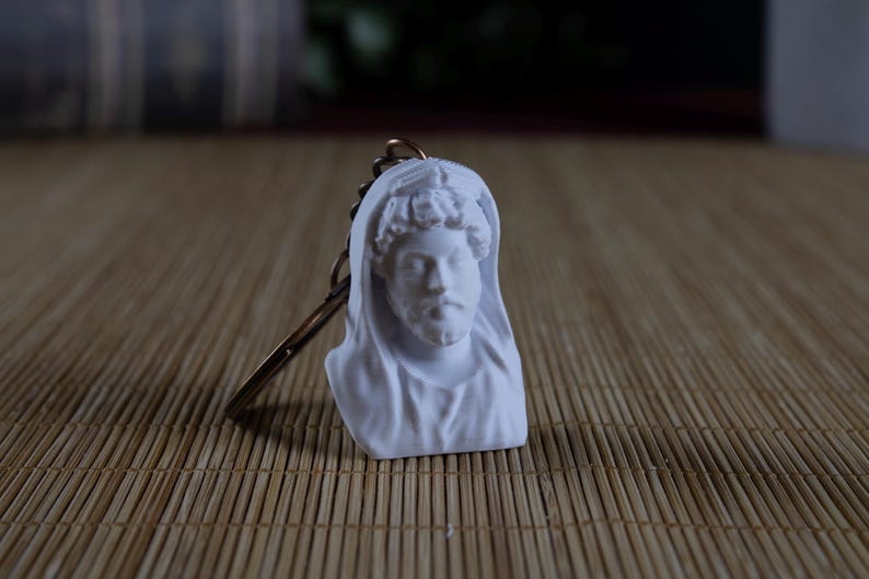 Plaster Keychains Hooded Marcus Aurelius Roman Emperor and Philosopher Keychain - Etsy
